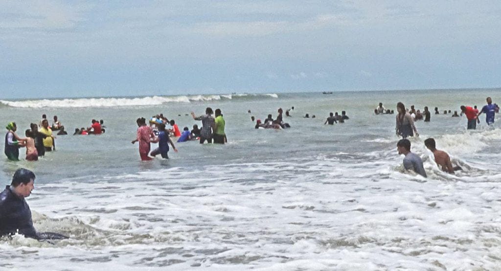 Bathing in the Beach Cox's Bazar St. Martin's Island